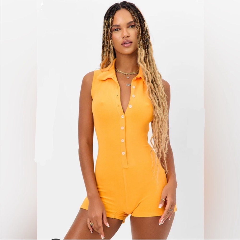 Frankie’s Bikini‎ Jane Terry Romper in Sundown Size Medium Summer Baddie